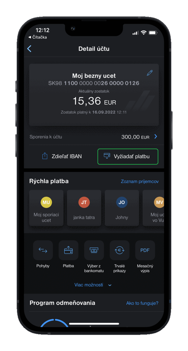 Zdieľanie čísla účtu cez QR kód | Tatra banka ako zdielat IBAN cez aplikaciu tatra banka
