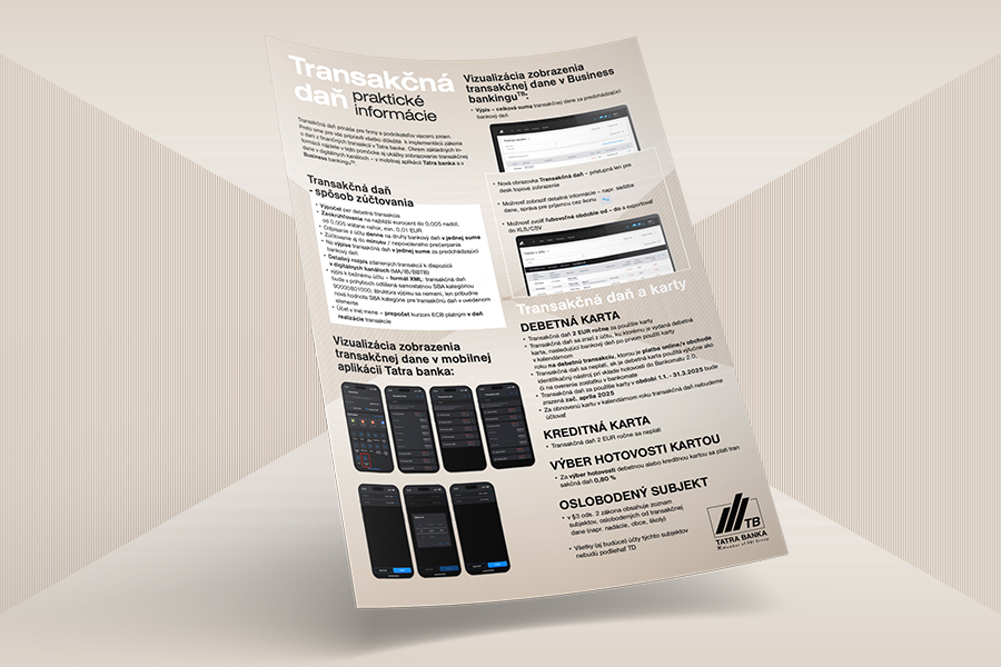 Comprehensive guide on transaction tax | Tatra banka Comprehensive guide on transaction tax