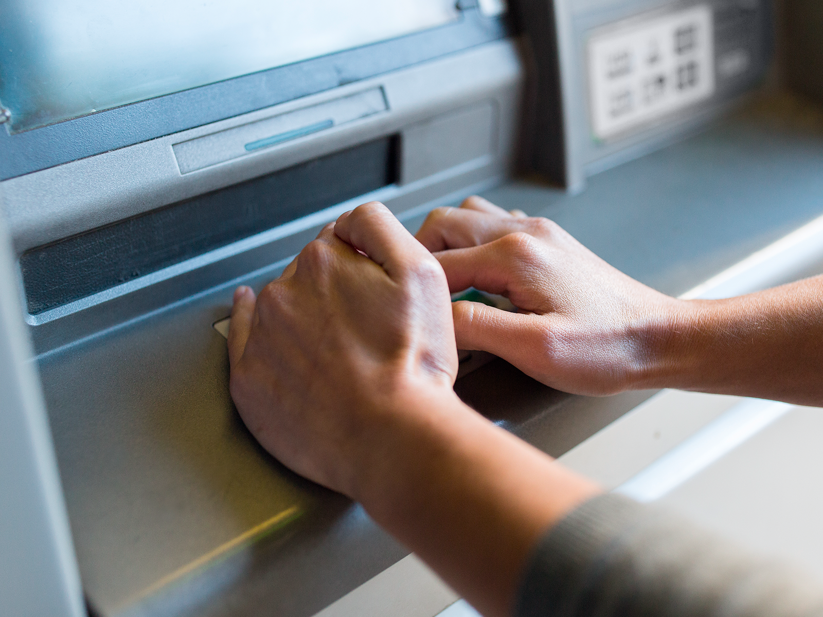 While entering your PIN code, cover the keyboard with your other hand