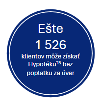 Počet klientov, ktorí získajú HypotékuTB so 100 % zľavou z poplatku za úver