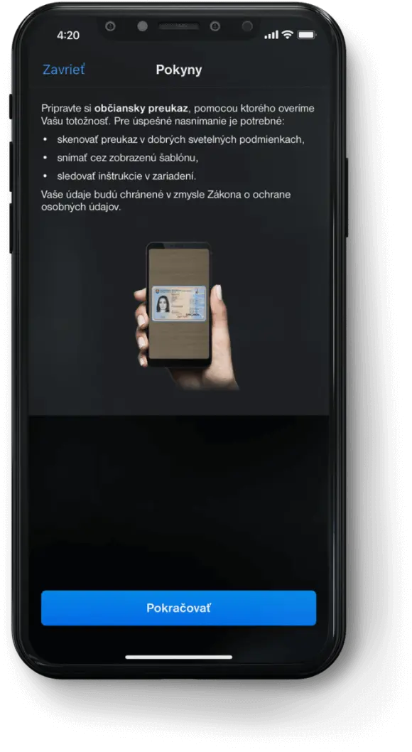 mobilná aplikácia Tatra banka krok 4